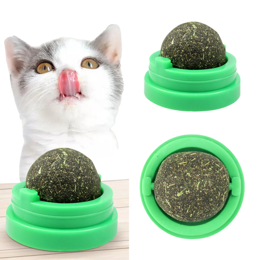 Catnip Toys - Spinning Catnip Mint Ball for Cats,