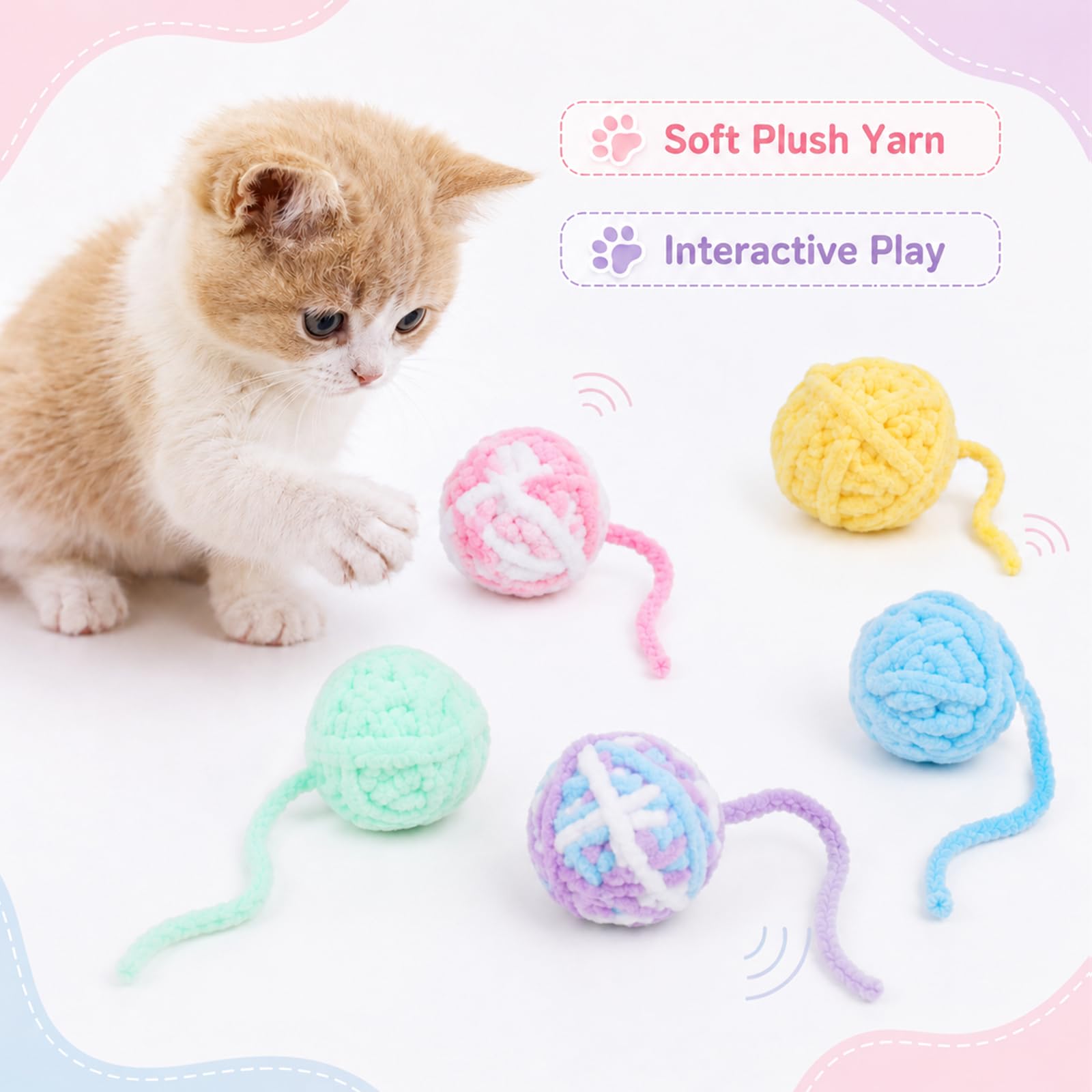 Cat Toys Balls Woolen Yarn Cat - Catnip Toys recension och pris