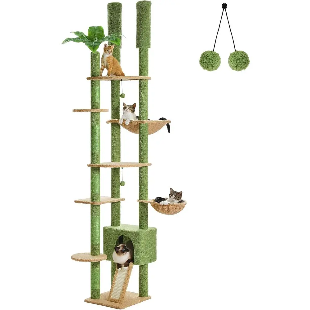 Adjustable Tall Cat Tree Tower - Cat Scratching Post recension och pris