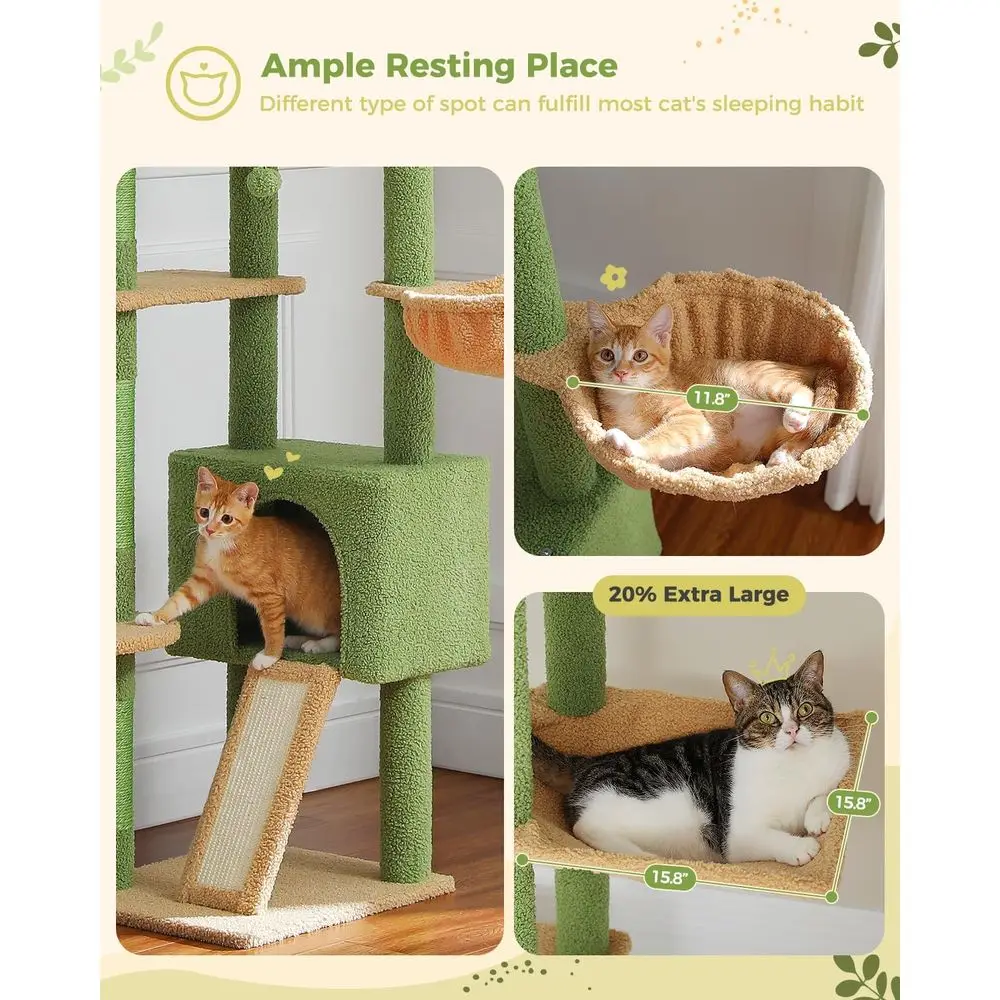 Adjustable Tall Cat Tree Tower - Cat Scratching Post recension och pris