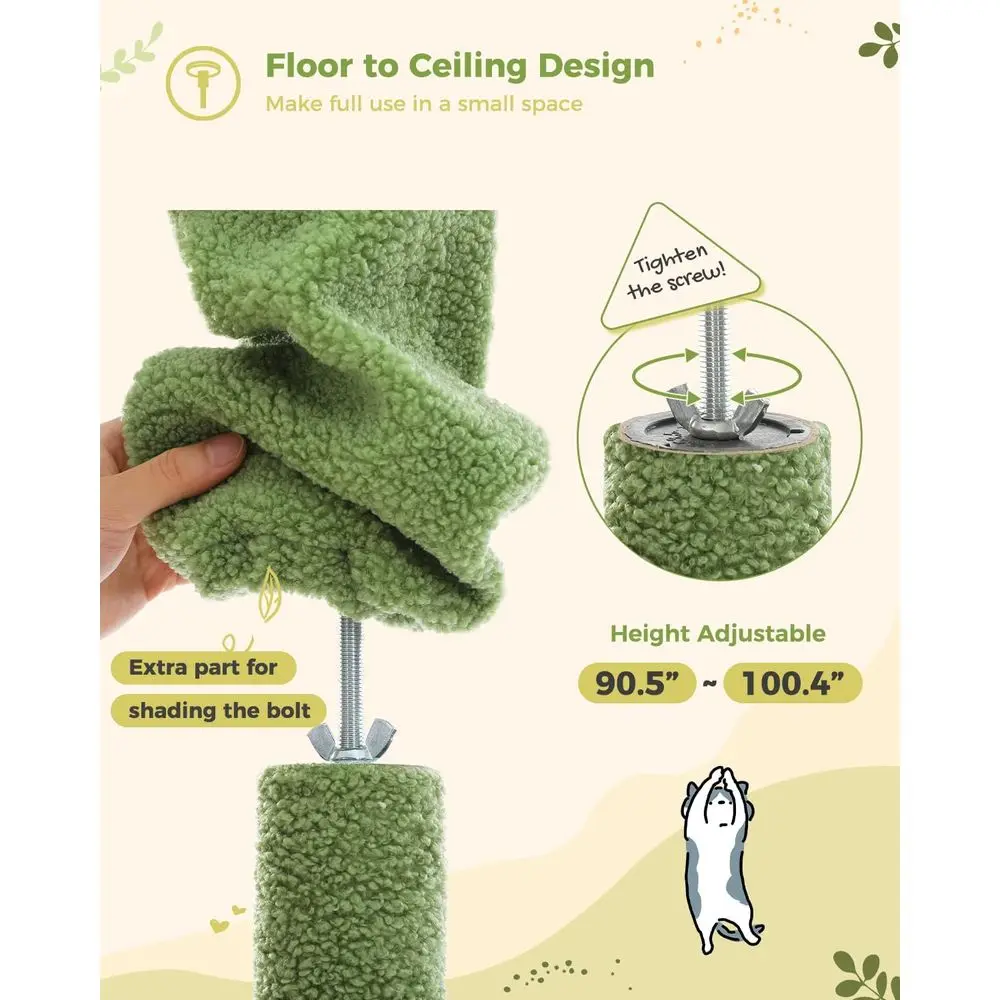 Adjustable Tall Cat Tree Tower - Cat Scratching Post recension och pris
