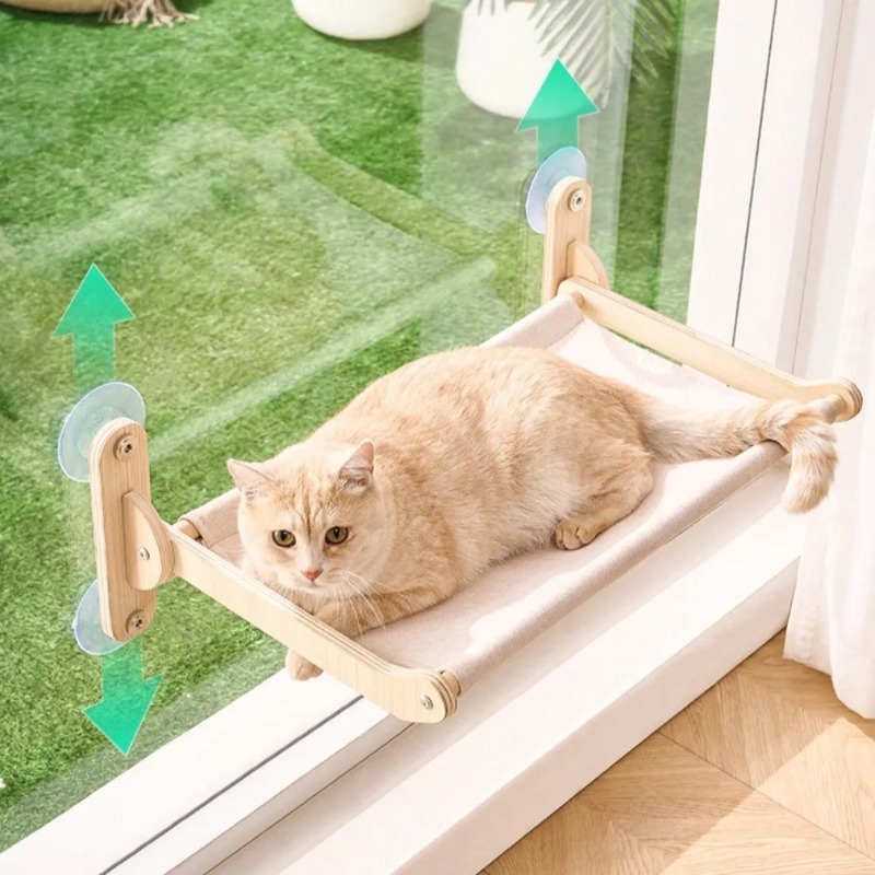 Cat Window Perch with Wooden F - Cat Window Perch recension och pris