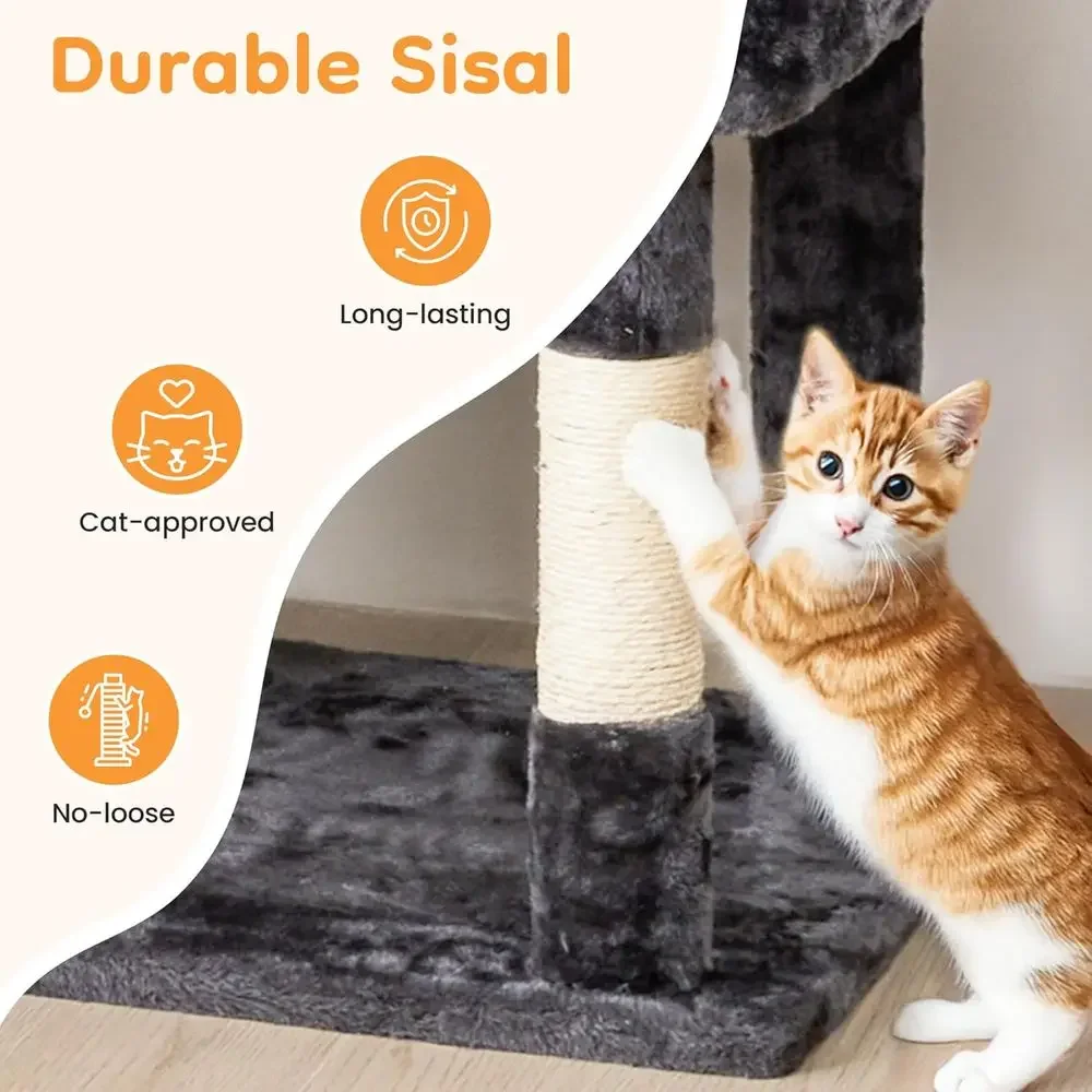 74 Tall Cat Tree Tower with Sc - Cat Scratching Post recension och pris