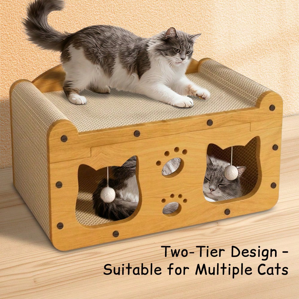 Luxury Double-Level Cat Scratc - Cat Scratching Post recension och pris