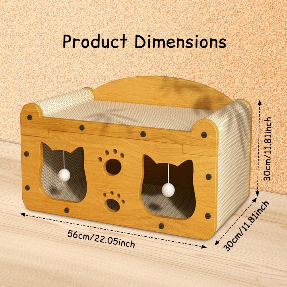 Luxury Double-Level Cat Scratc - Cat Scratching Post recension och pris