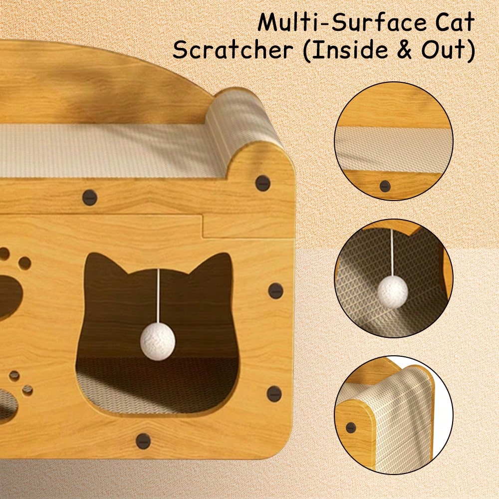 Luxury Double-Level Cat Scratc - Cat Scratching Post recension och pris