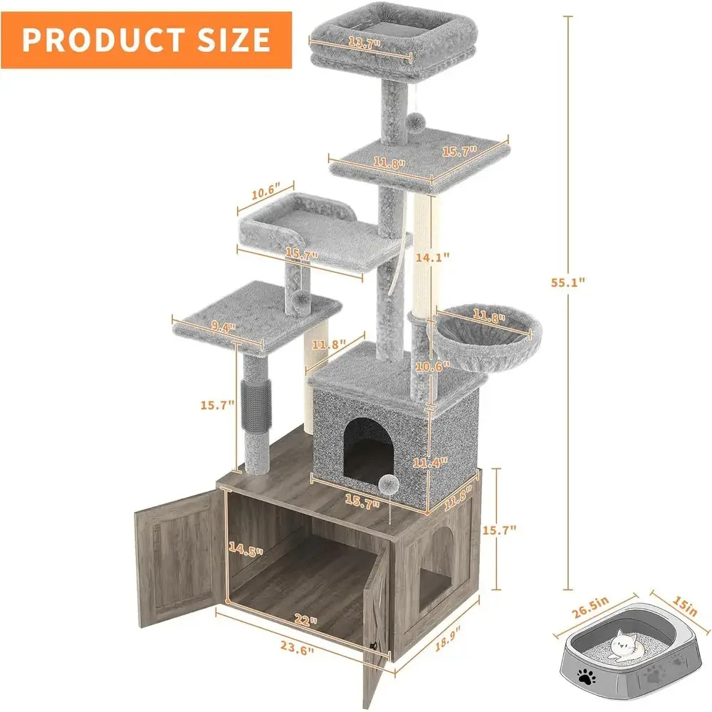 Large Multi-Level Cat Playhous - Cat Scratching Post recension och pris