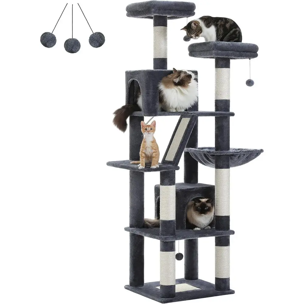 70 High Cat Tree with 2 Condos - Cat Scratching Post recension och pris