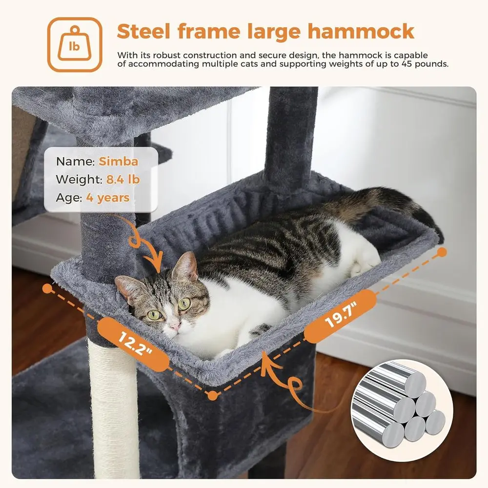 70 High Cat Tree with 2 Condos - Cat Scratching Post recension och pris
