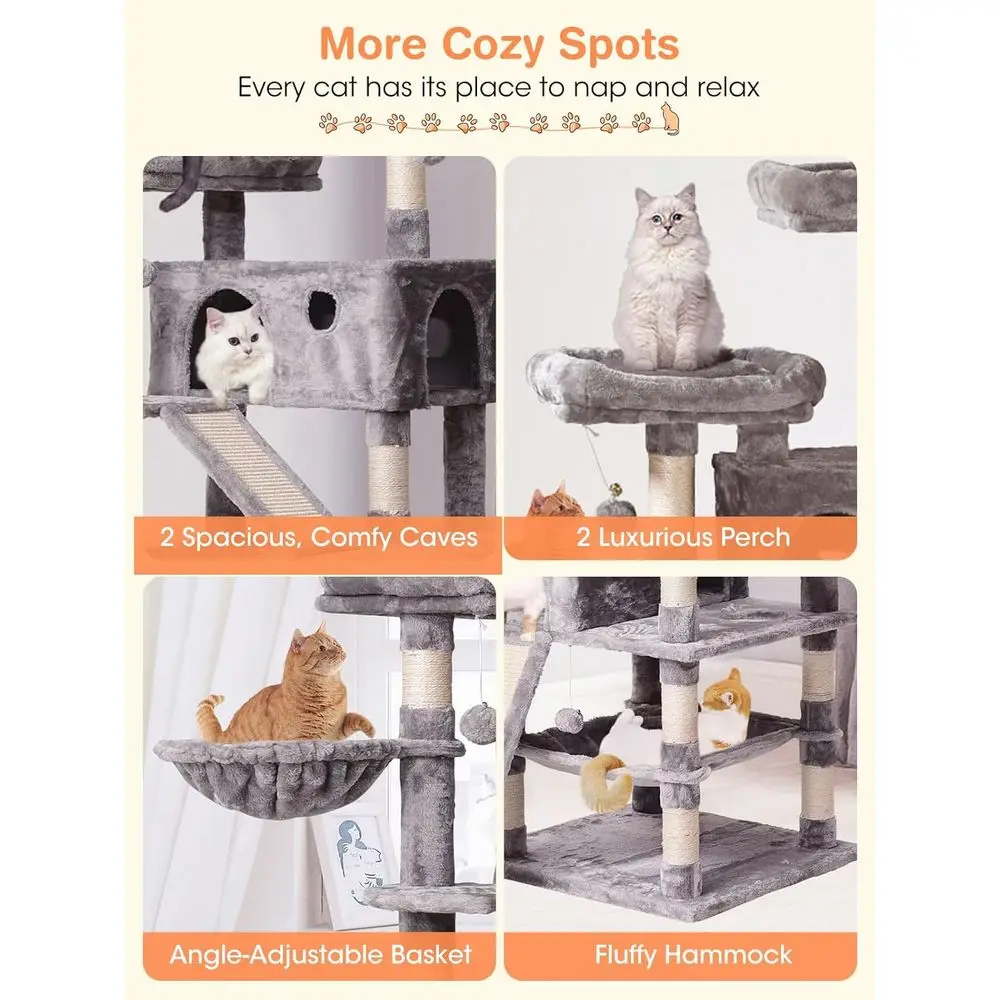 Multi-Level 70.1 Cat Tree with - Cat Scratching Post recension och pris