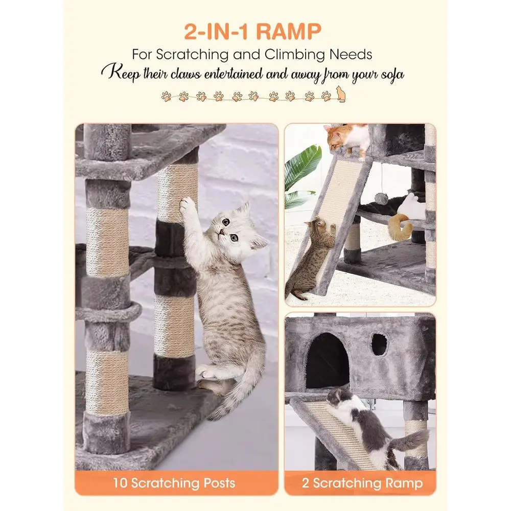 Multi-Level 70.1 Cat Tree with - Cat Scratching Post recension och pris