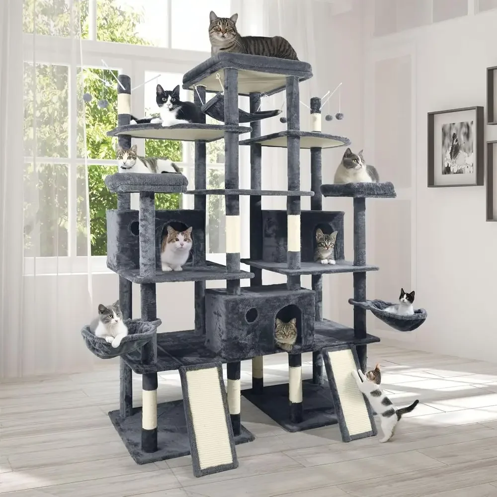 80-Inch Tall Cat Tower for Lar - Cat Scratching Post recension och pris