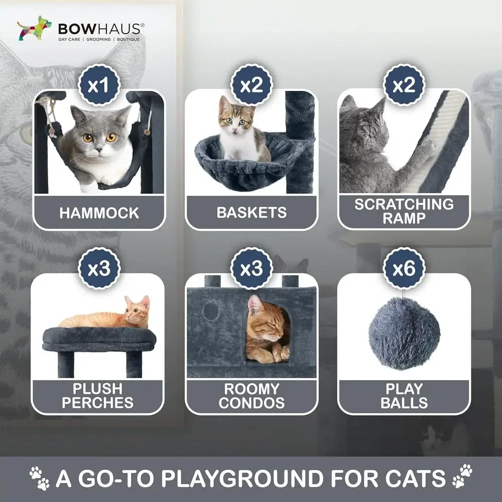 80-Inch Tall Cat Tower for Lar - Cat Scratching Post recension och pris