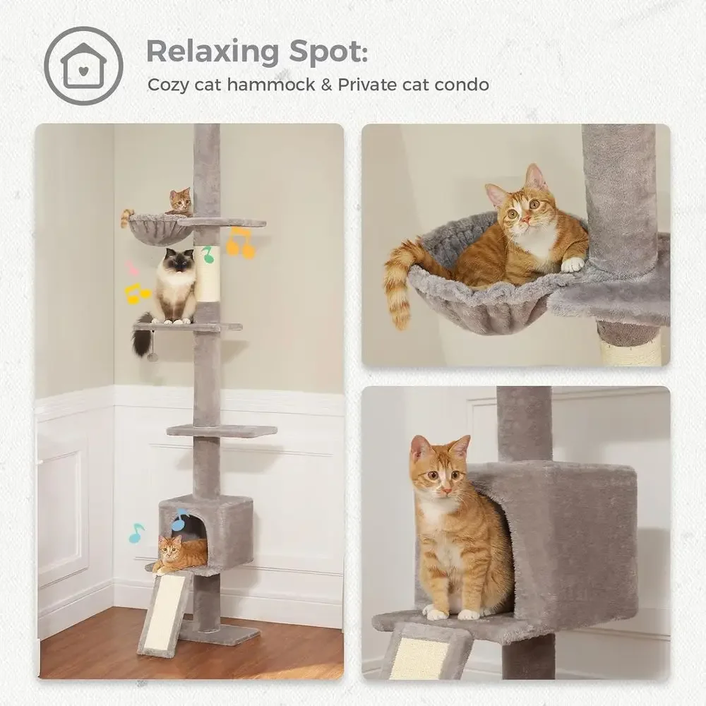Adjustable 5-Level Cat Tree, 8 - Cat Scratching Post recension och pris