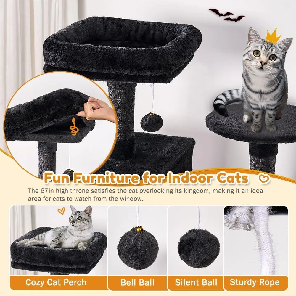 67 Multi-Layered XL Cat Tower  - Cat Scratching Post recension och pris