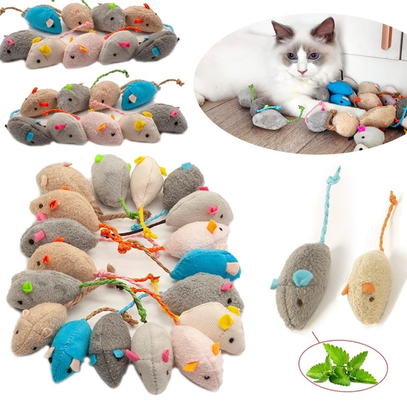 3/200pcs Rattle Cat Mouse Toys - Catnip Toys recension och pris