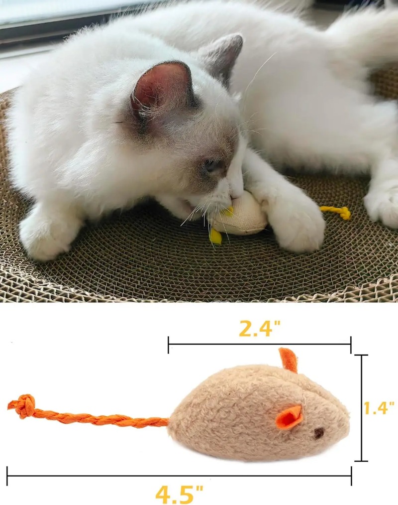3/200pcs Rattle Cat Mouse Toys - Catnip Toys recension och pris