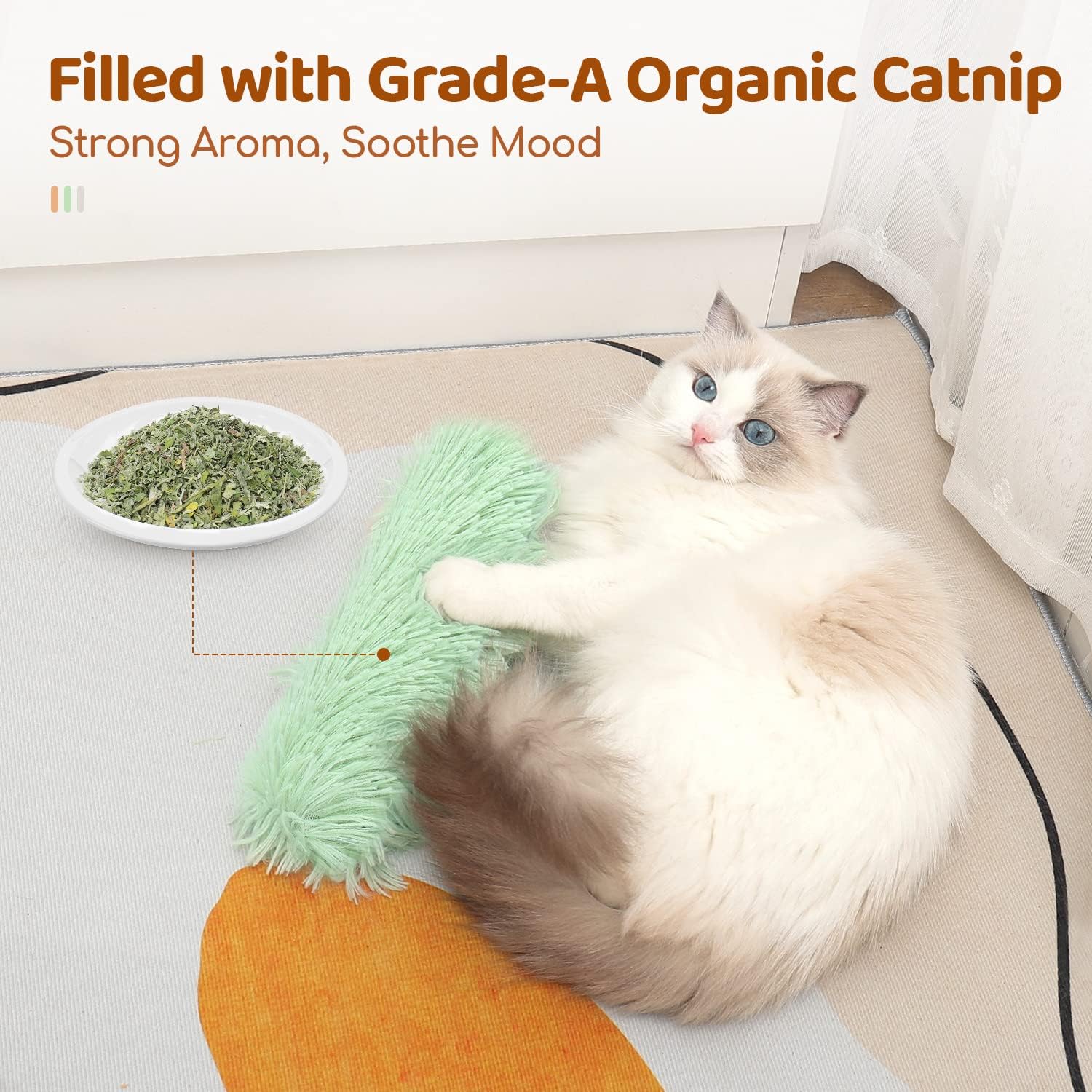 Cat Toys Pillows, 3 Pack, Soft - Catnip Toys recension och pris