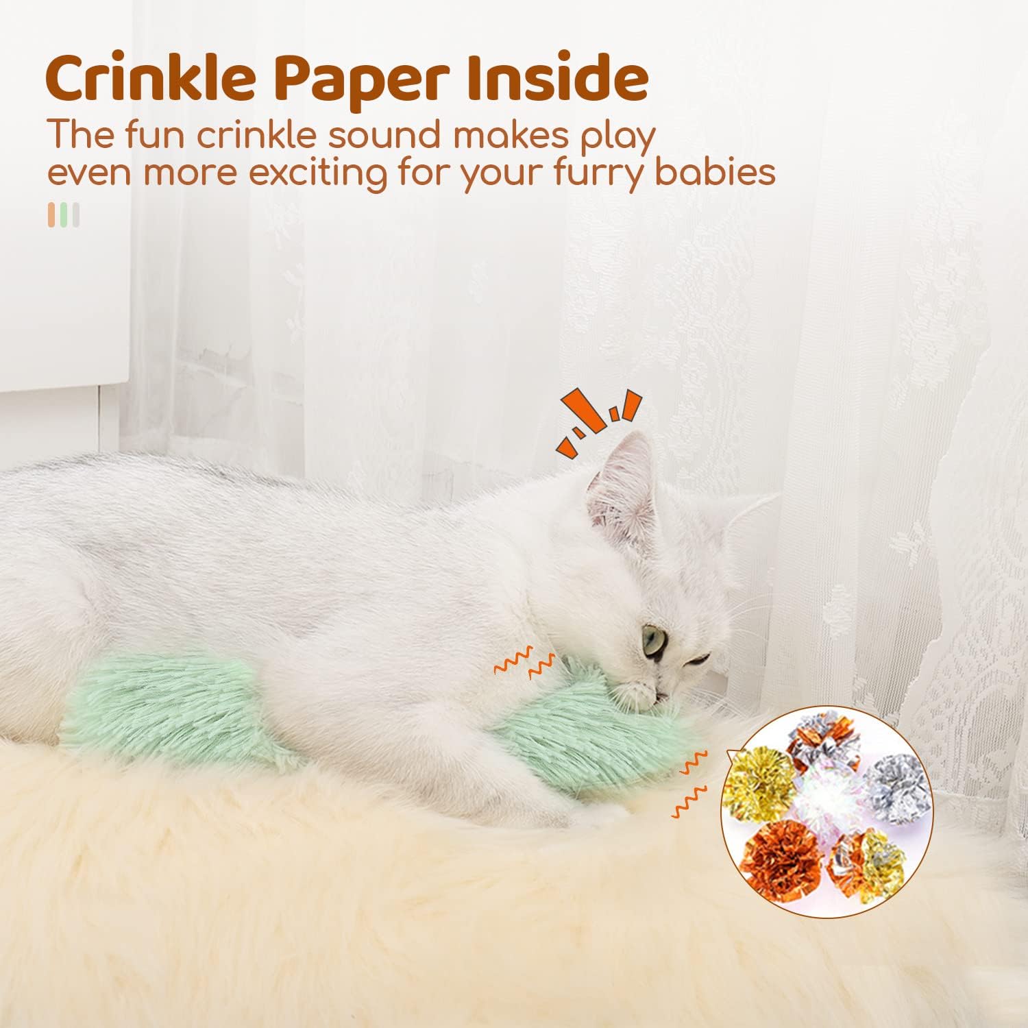 Cat Toys Pillows, 3 Pack, Soft - Catnip Toys recension och pris