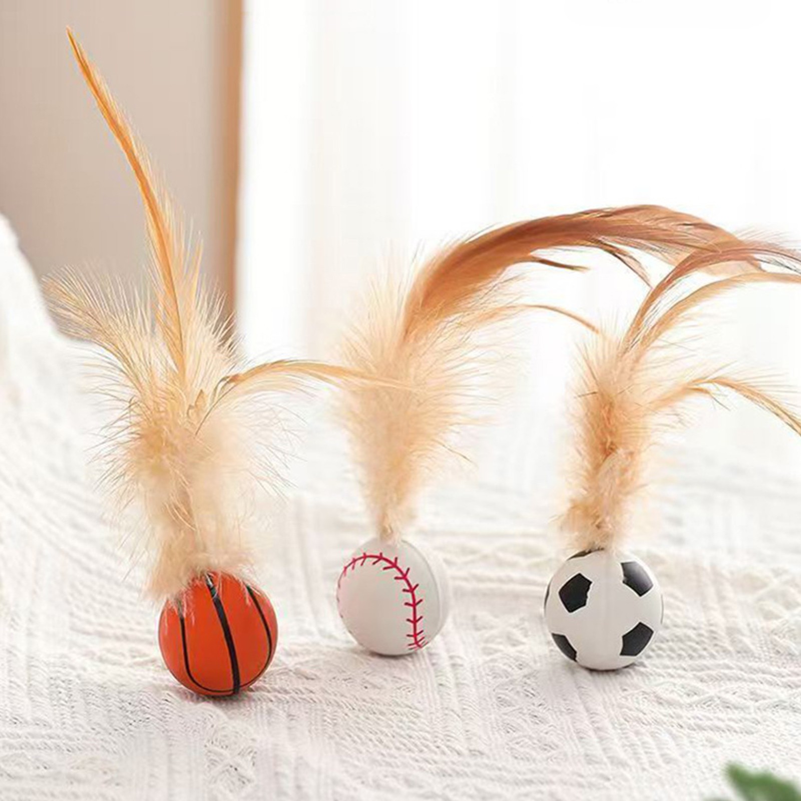 Cat Feather Ball Toys Interact - Catnip Toys recension och pris