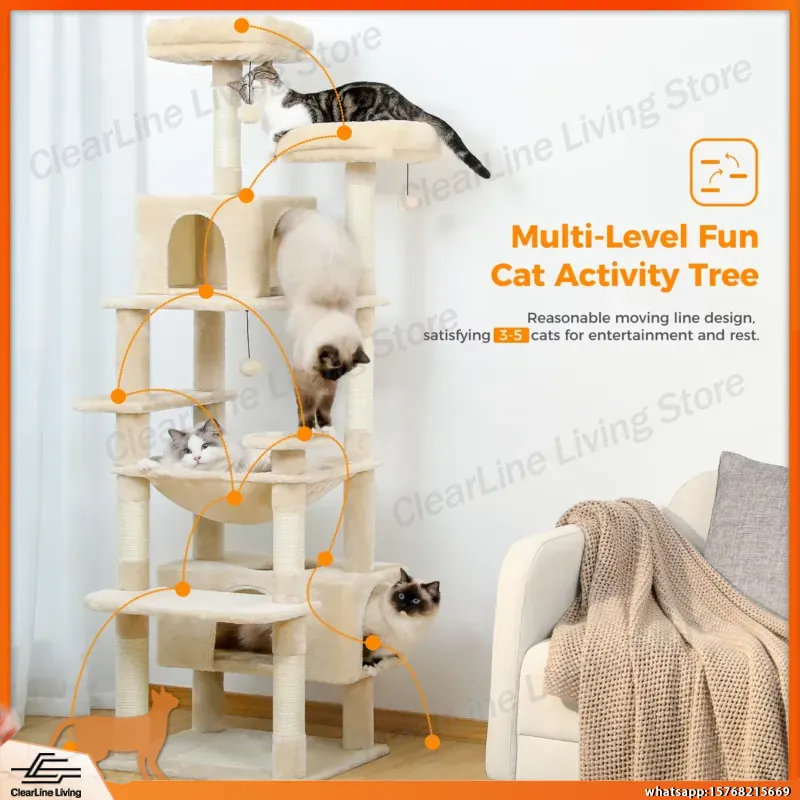 Large Cat Tree Tower for Indoo - Cat Scratching Post recension och pris